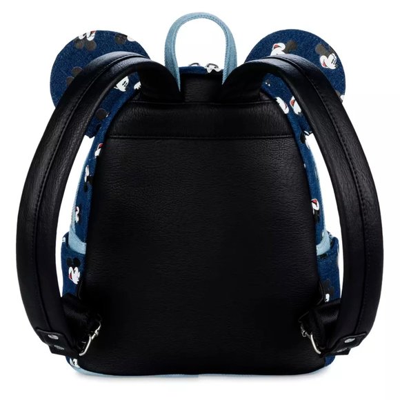 Mickey Mouse Denim Mini Backpack Disney & Loungefly & Mickey Keychain New Sealed main image 7
